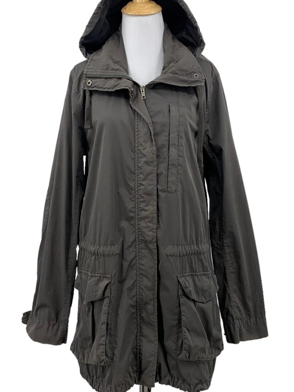 NWT James Perse Lightweight Parka Gray Utility Anorak Jacket